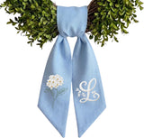 Monogram Personalized Wreath Sash — 4 - Hydrangea