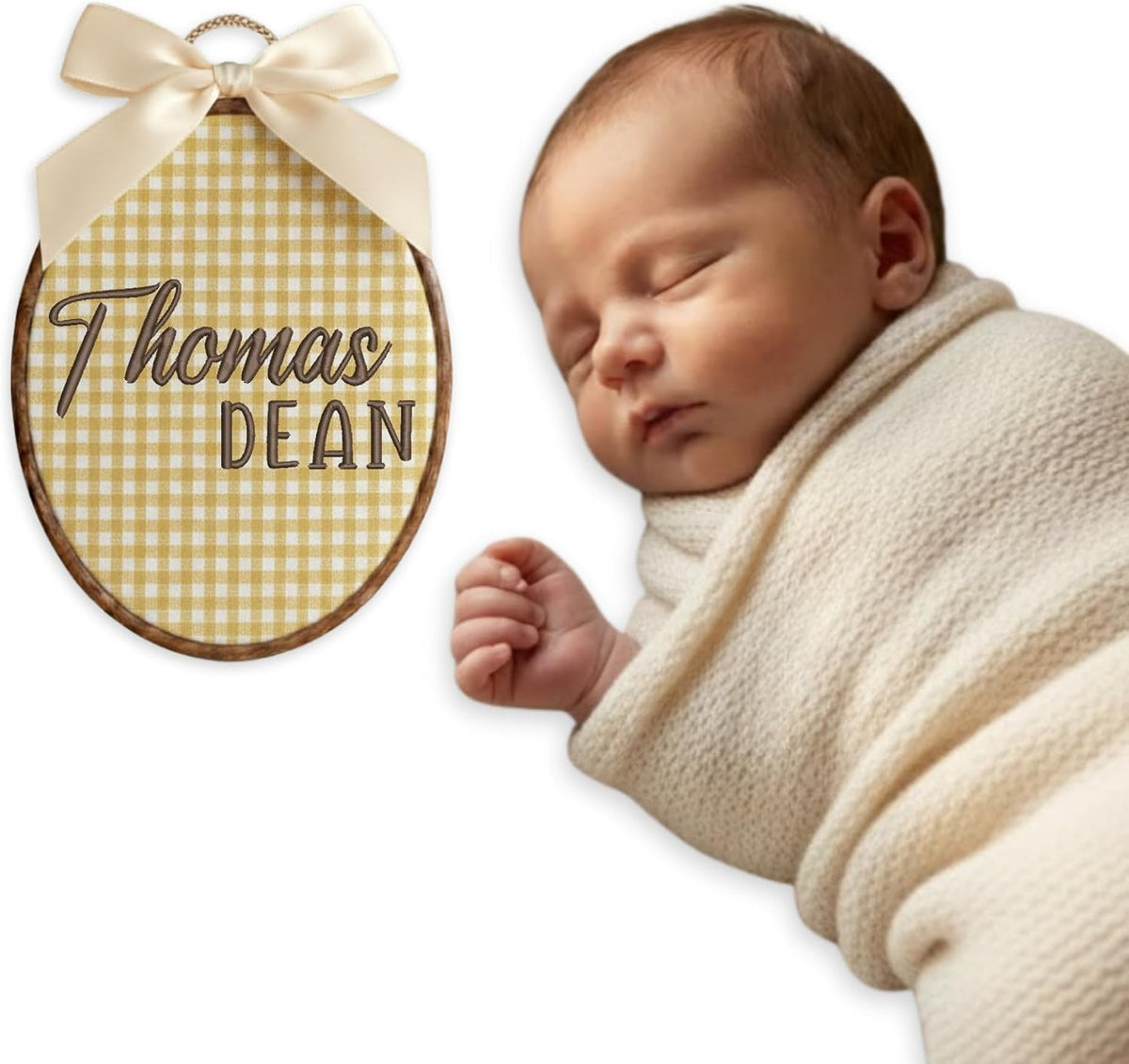 Personalized Embroidered Baby Name Hoop — 8