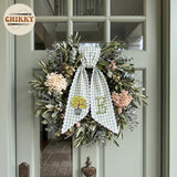 Monogram Personalized Wreath Sash — 2 - Lemon Tree — image 2