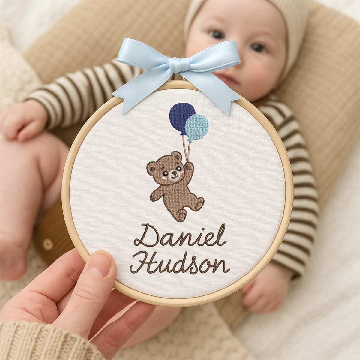 Personalized Embroidered Baby Name Hoop — 3 — image 5