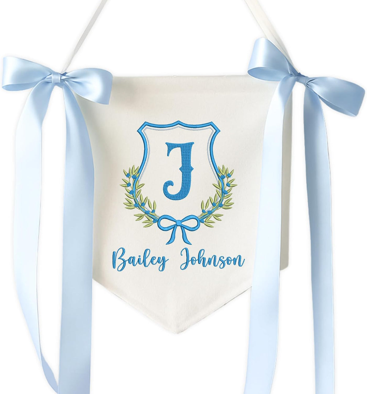 Personalized Embroidered Baby Name Banner — 15