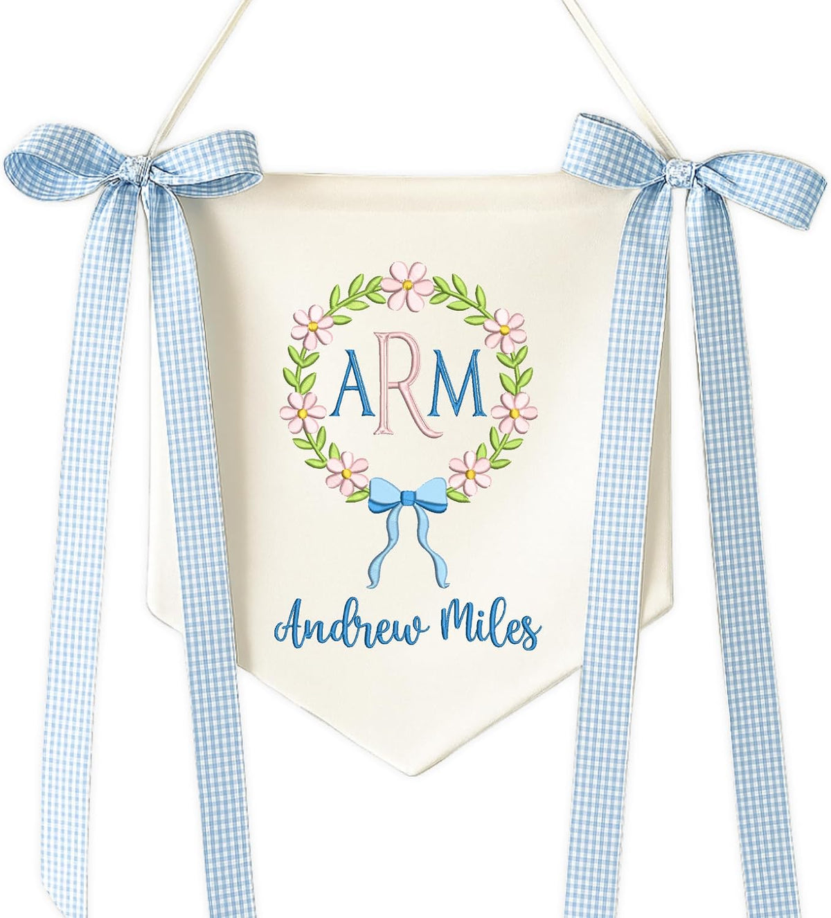 Personalized Embroidered Baby Name Banner — 11