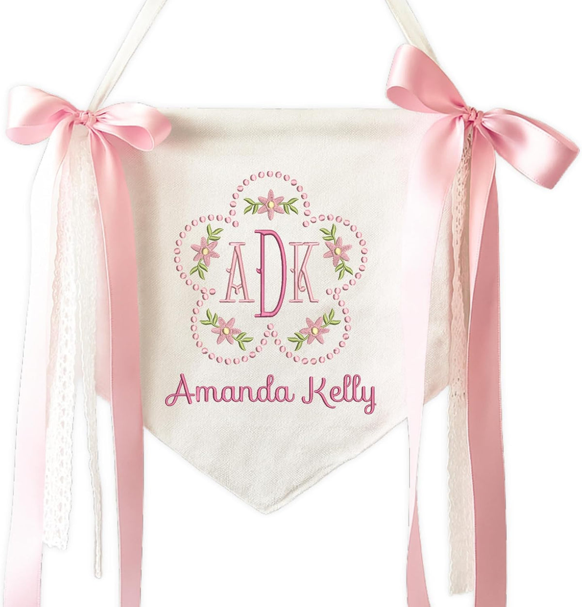 Personalized Embroidered Baby Name Banner — 6