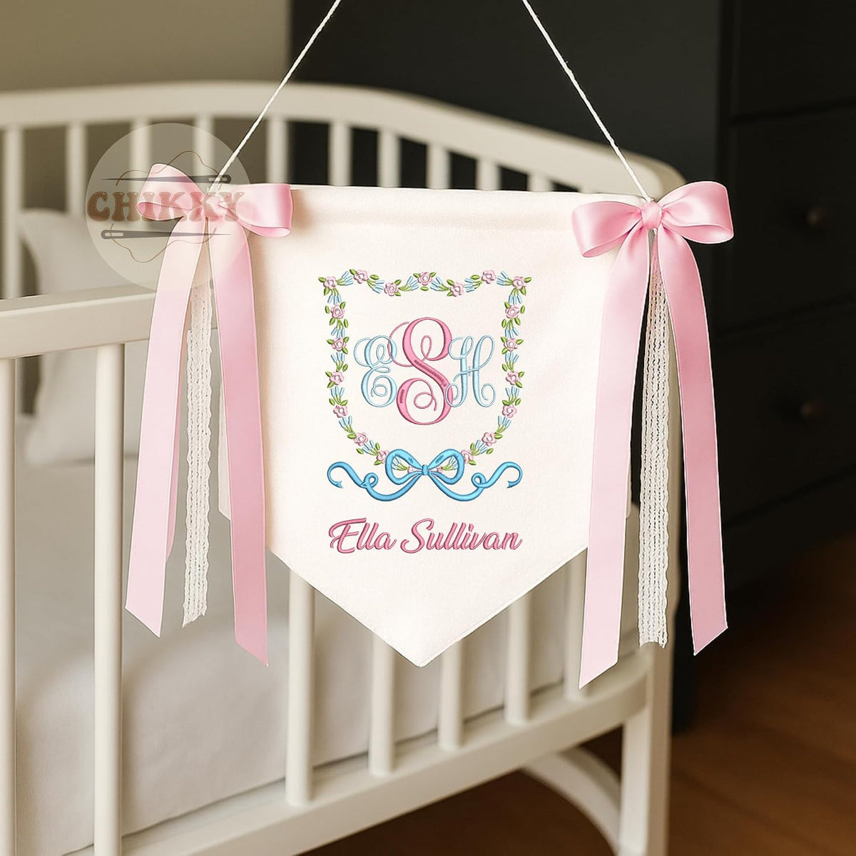 Personalized Embroidered Baby Name Banner — 9 — image 4