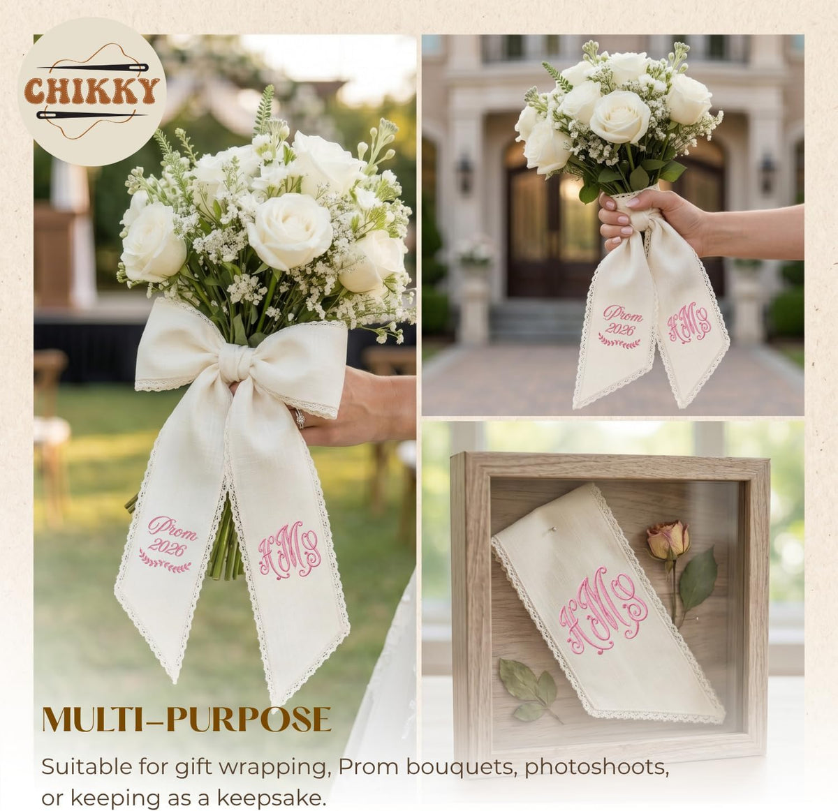 Personalized Embroidered Bouquet Sash — 12 - Prom 2026 — image 6