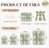 Personalized Embroidered Baby Name Banner — 4 - Sage — image 2