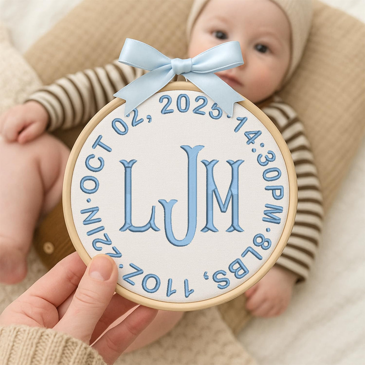 Personalized Embroidered Baby Name Hoop — 14 — image 5