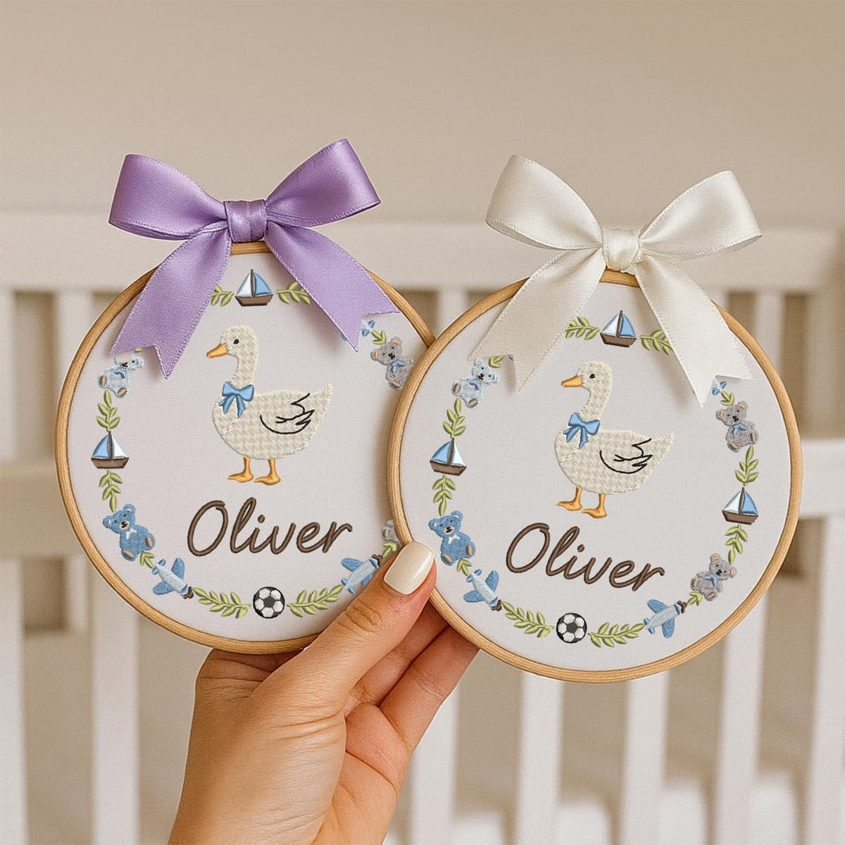 Personalized Embroidered Baby Name Hoop — 9 — image 3