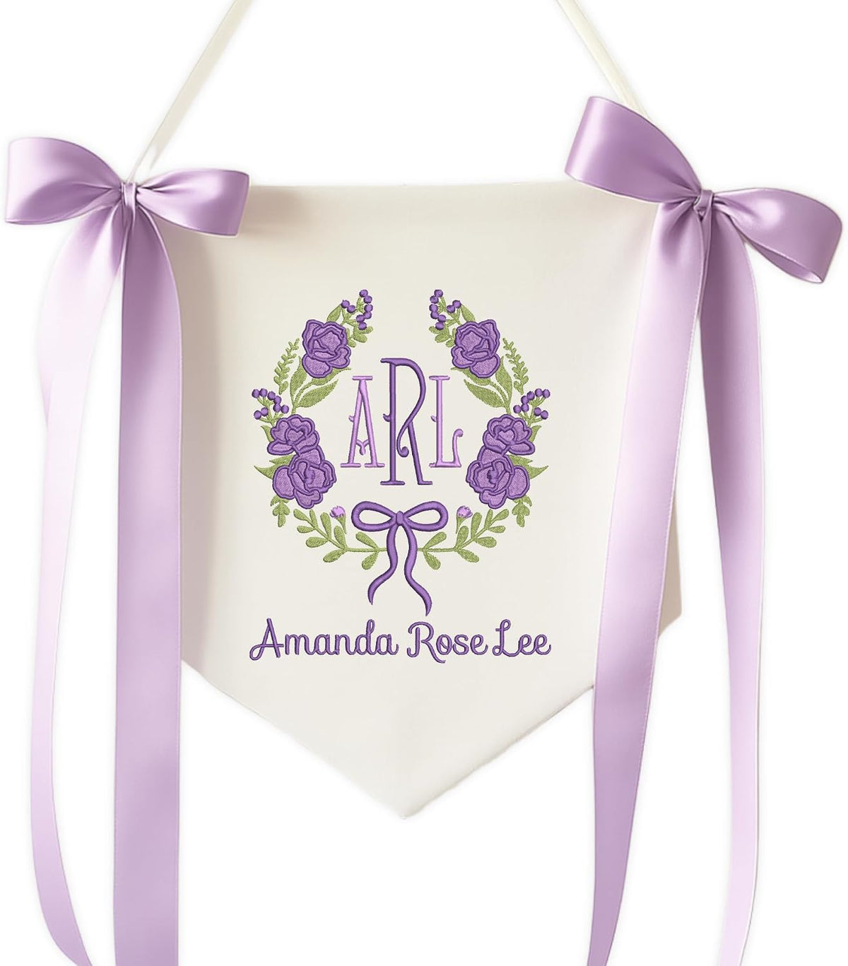 Personalized Embroidered Baby Name Banner — 1