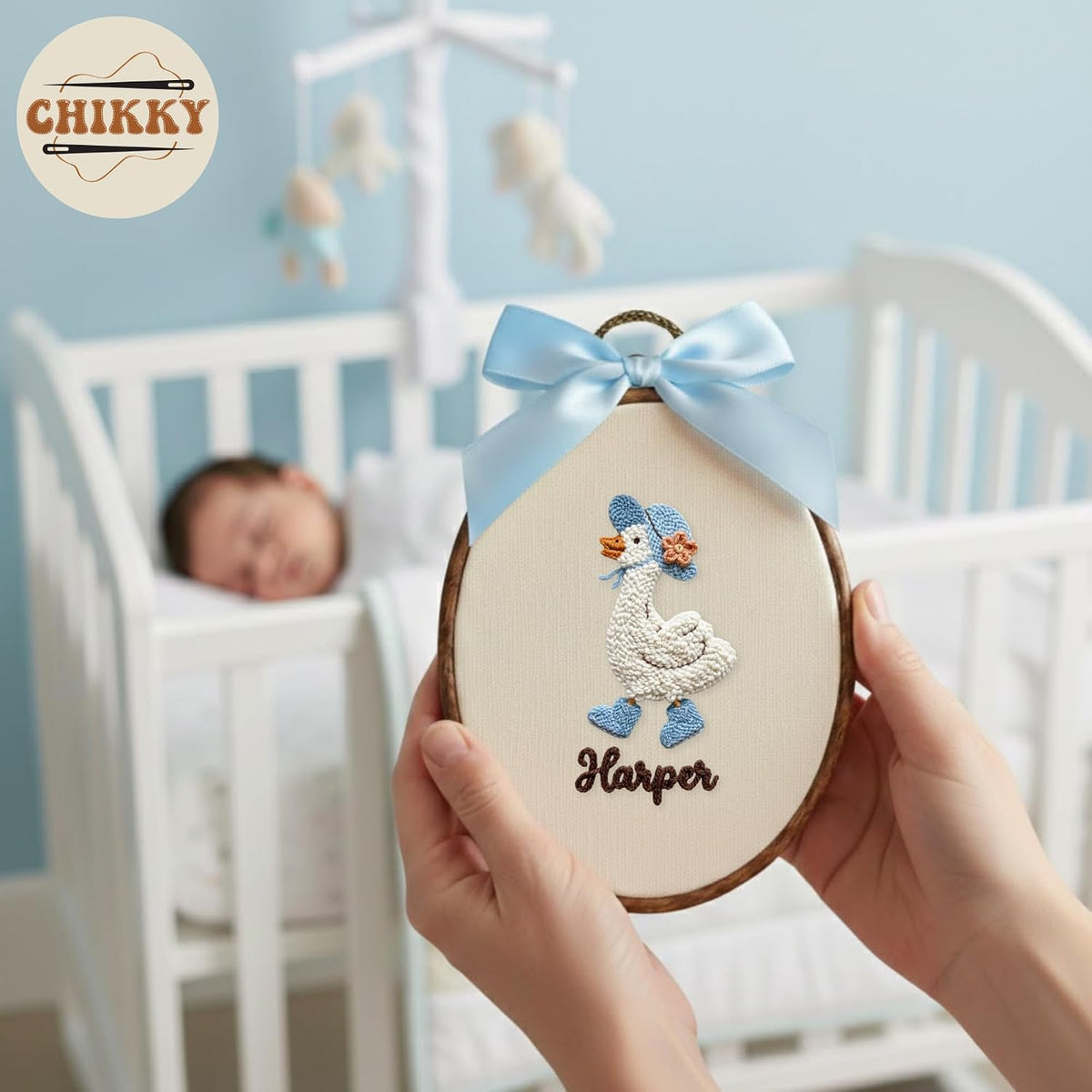 Personalized Embroidered Baby Name Hoop — 6 — image 4