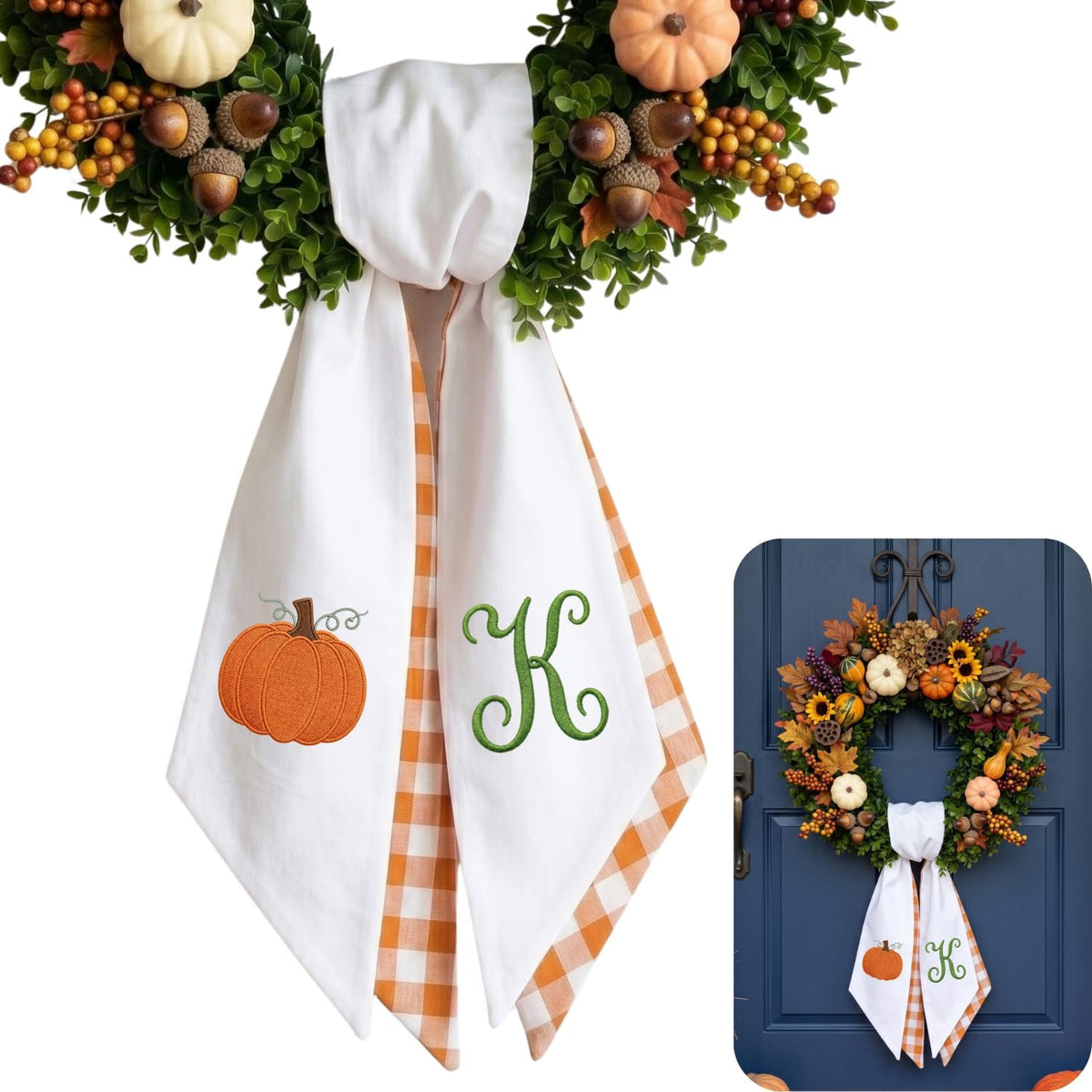 Halloween Personalized Wreath Sash
