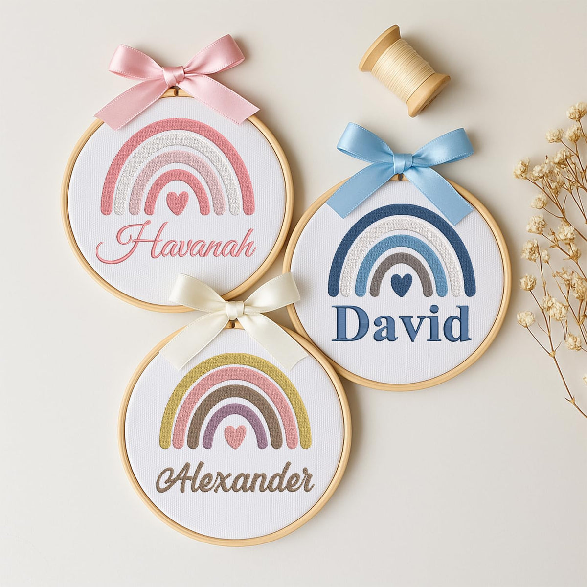 Personalized Embroidered Baby Name Hoop — 10 — image 2