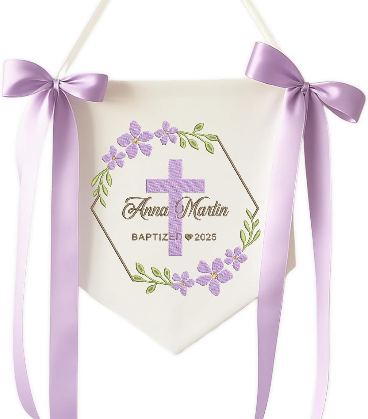 Personalized Embroidered Baby Name Banner — 10