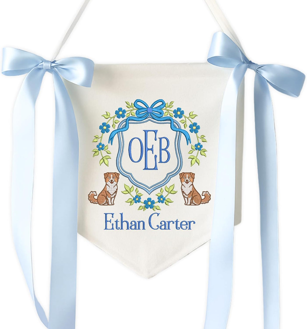 Personalized Embroidered Baby Name Banner — 2