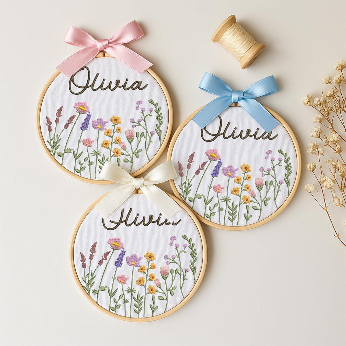 Personalized Embroidered Baby Name Hoop — 15 — image 2