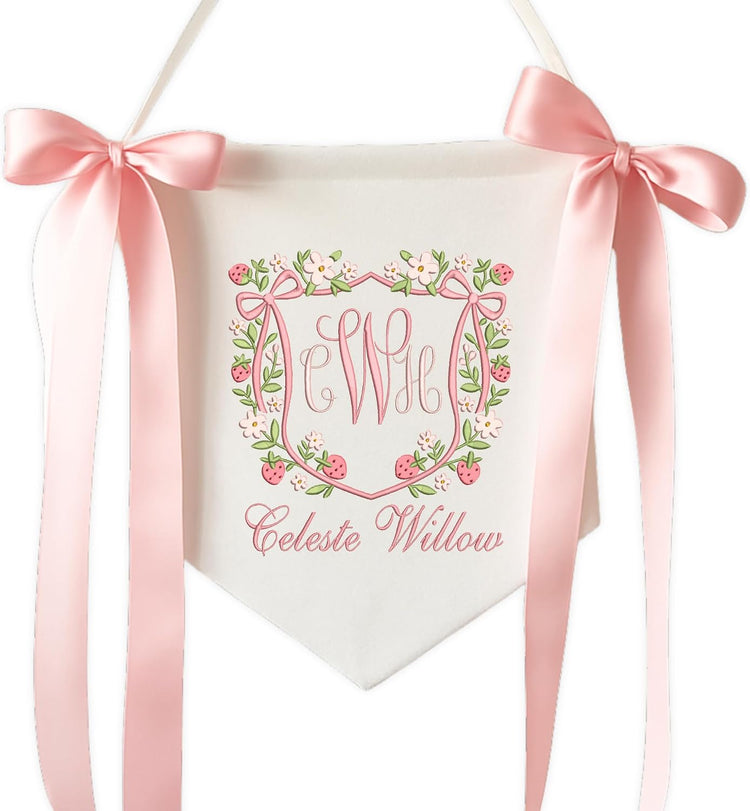 Personalized Embroidered Baby Name Banner — 16