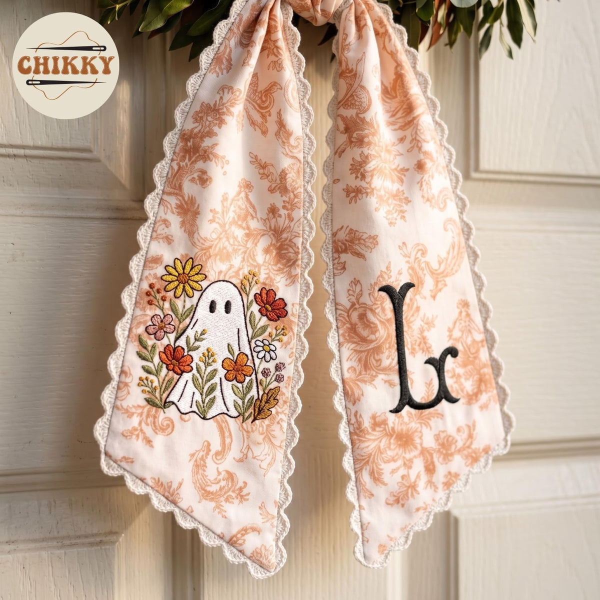 Halloween Personalized Wreath Sash — image 4