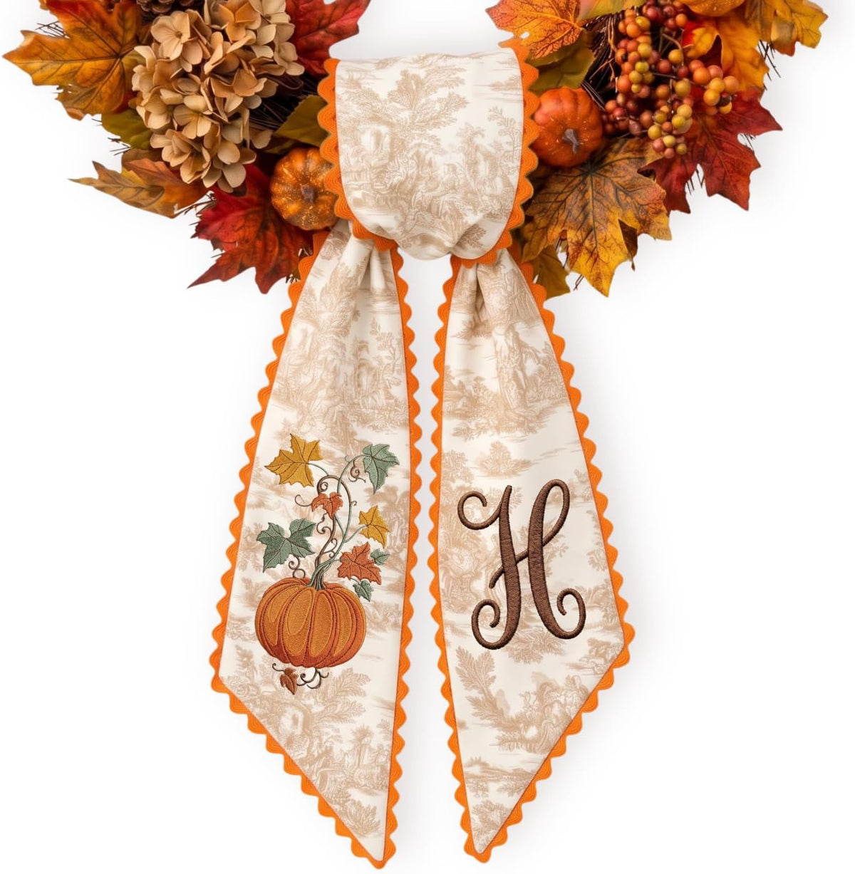 Autumn Personalized Wreath Sash