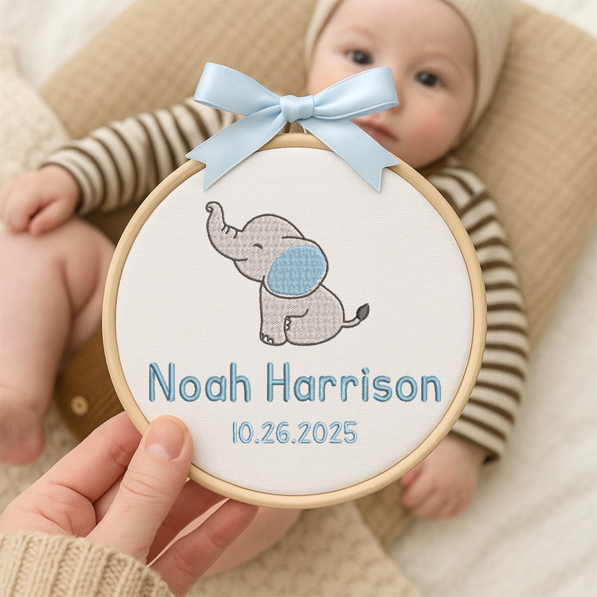 Personalized Embroidered Baby Name Hoop — 16 — image 5