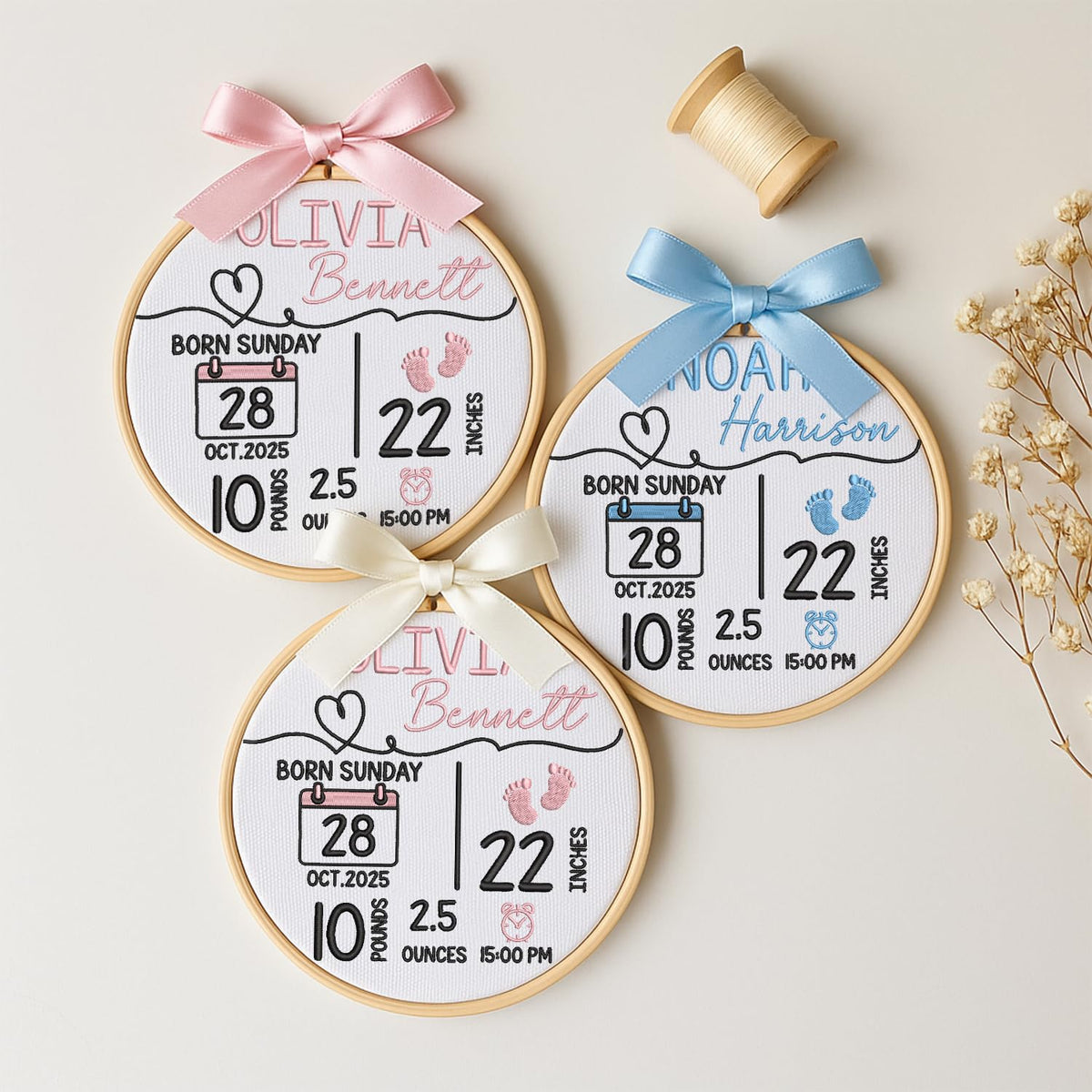 Personalized Embroidered Baby Name Hoop — 5 — image 2