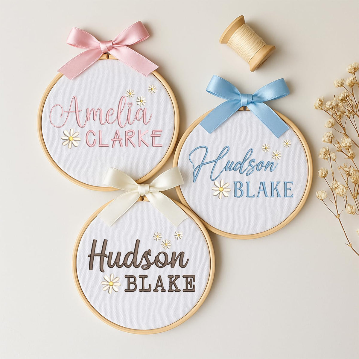 Personalized Embroidered Baby Name Hoop — 11 — image 2