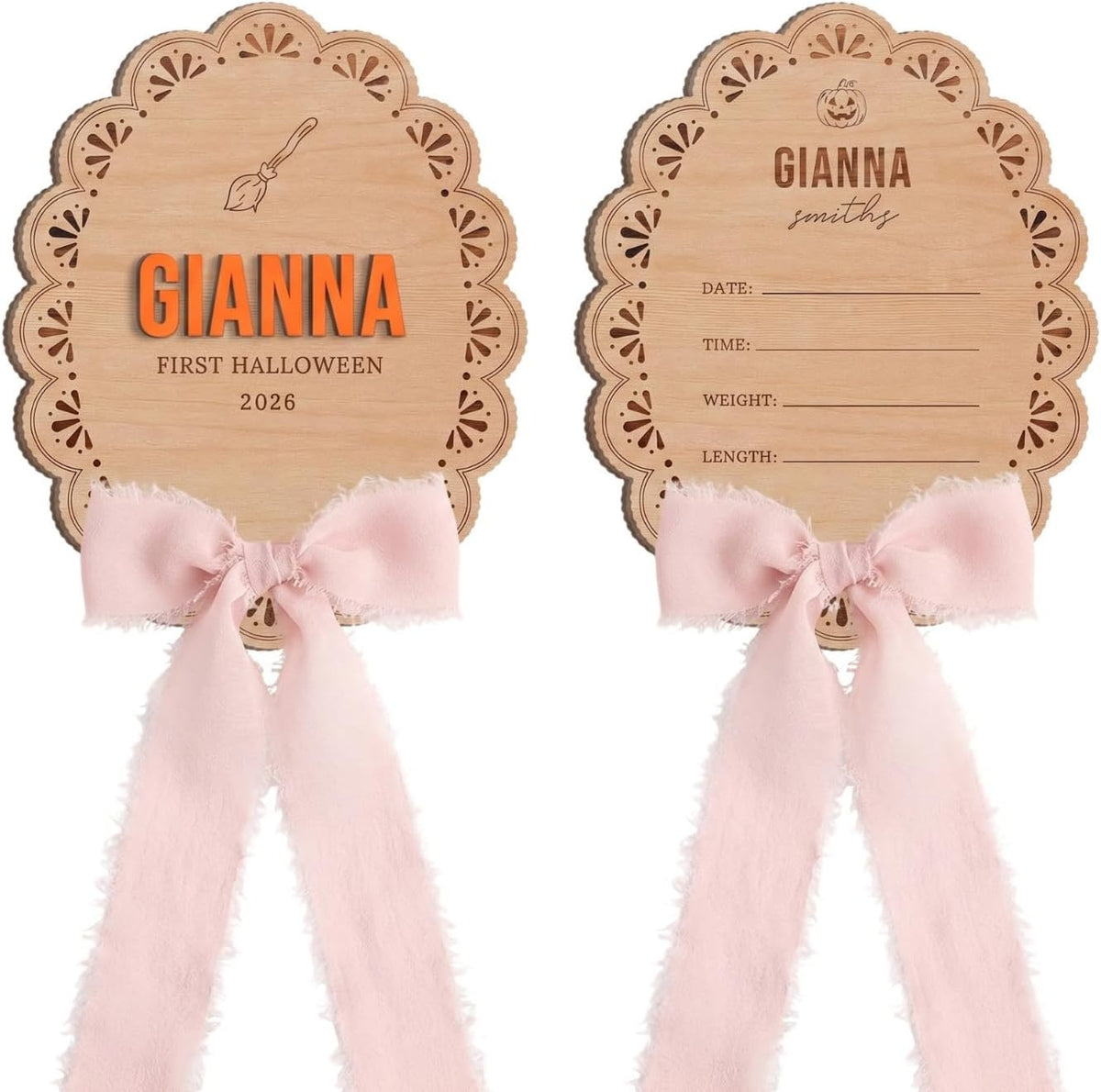 Personalized Wooden Birth Announcement Sign