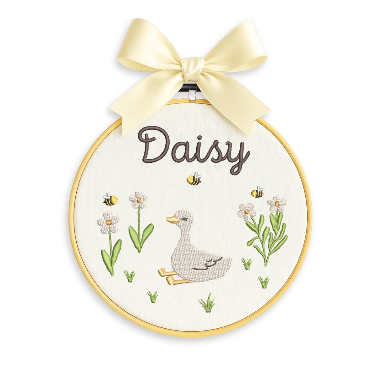 Personalized Embroidered Baby Name Hoop — 1
