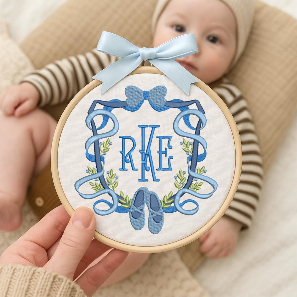 Personalized Embroidered Baby Name Hoop — 4 — image 5