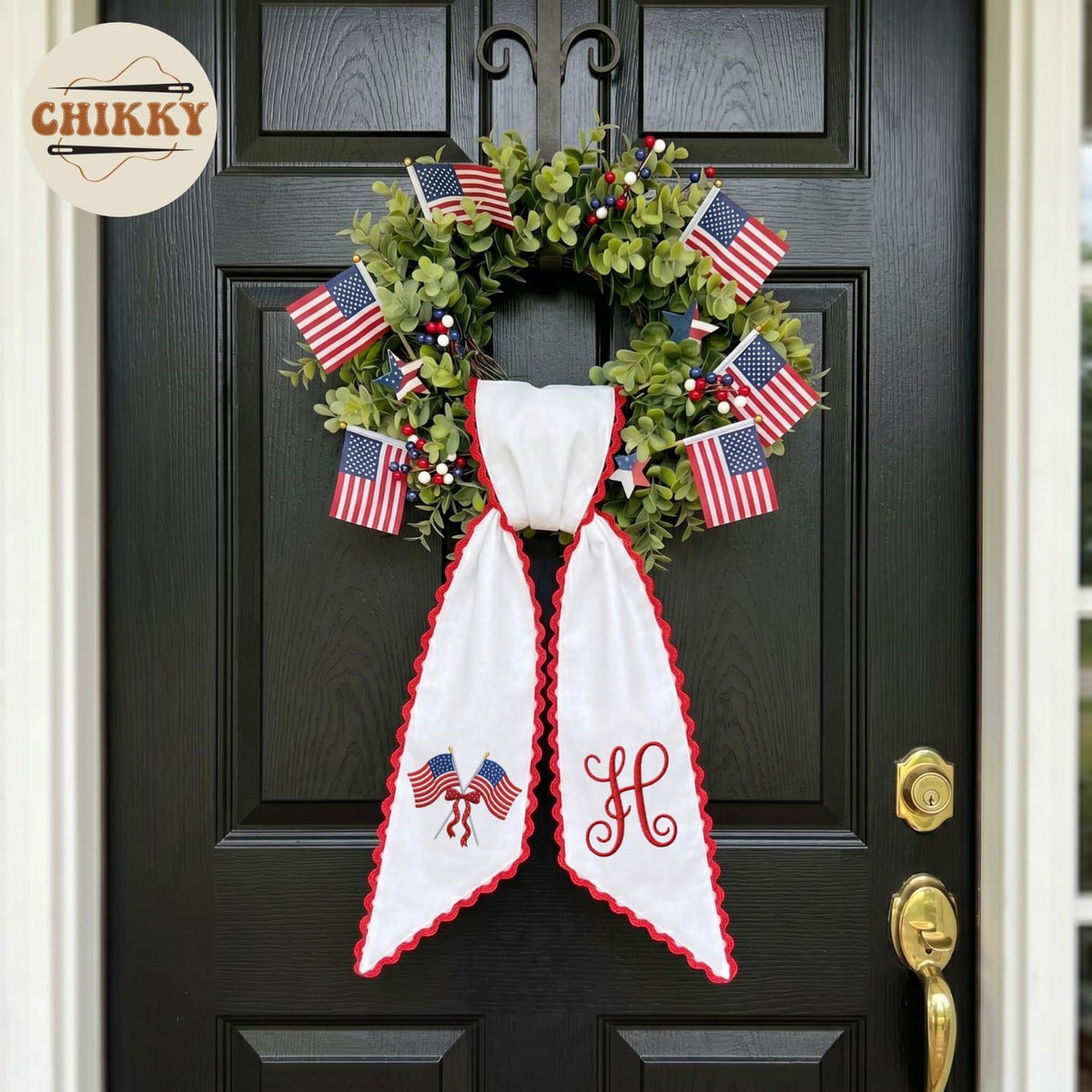 Patriotic Personalized Wreath Sash — 3 — image 5