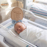 Personalized Wooden Birth Announcement Sign — image 5