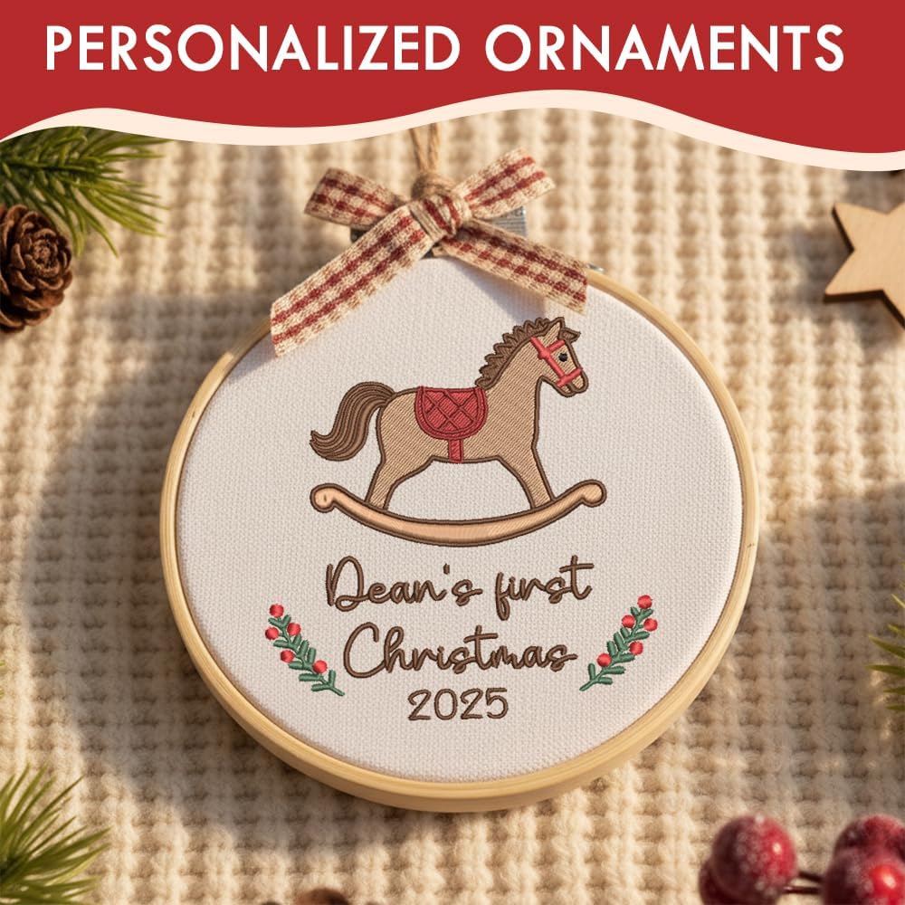 Personalized Baby's First Christmas Ornament — 8 — image 8