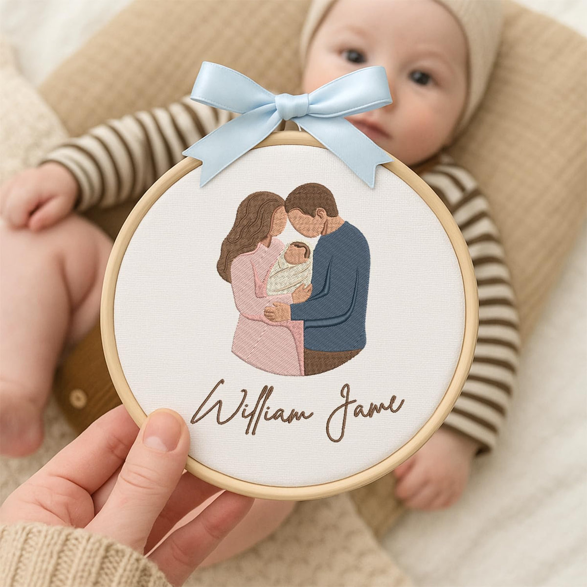 Personalized Embroidered Baby Name Hoop — 11 — image 5