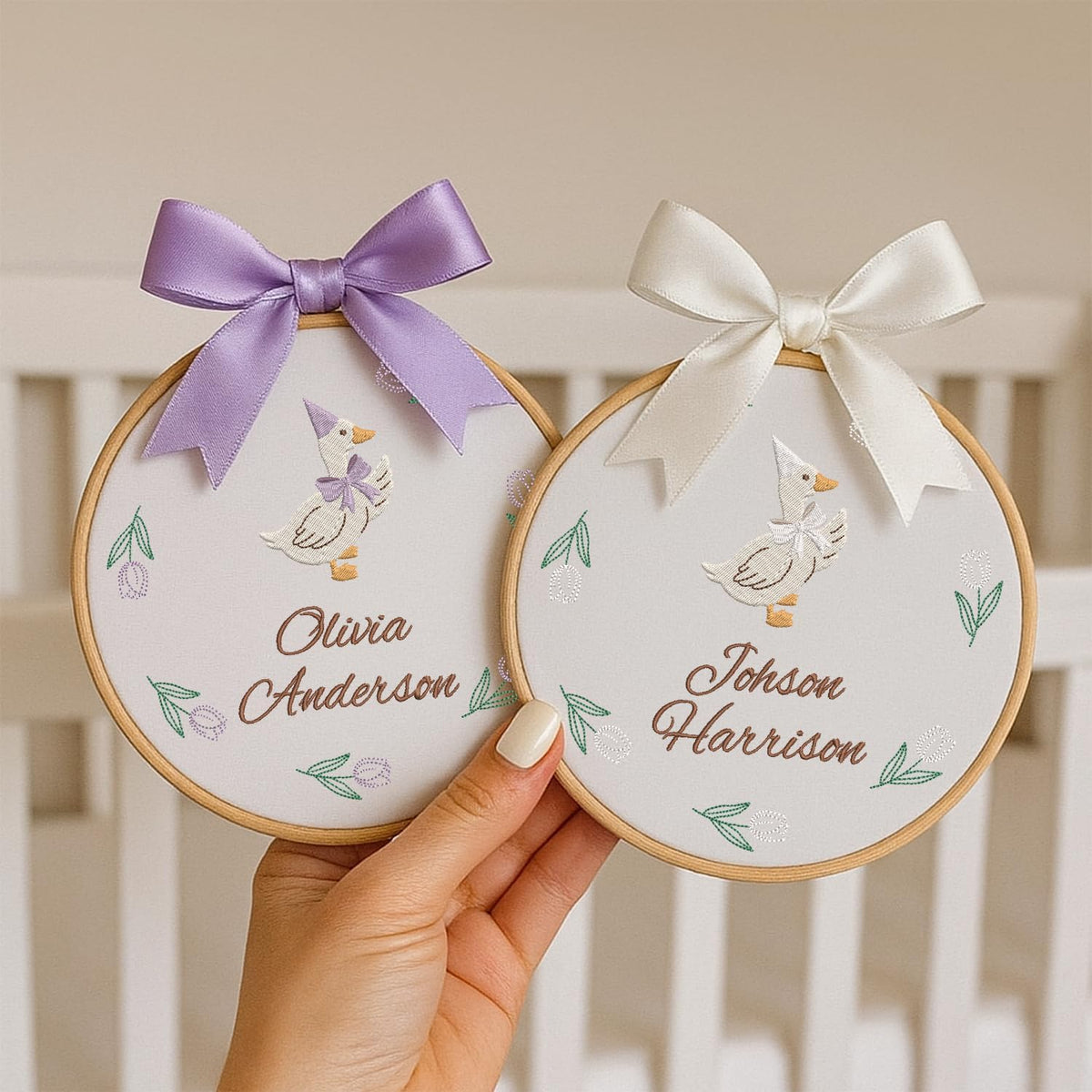 Personalized Embroidered Baby Name Hoop — 4 — image 3