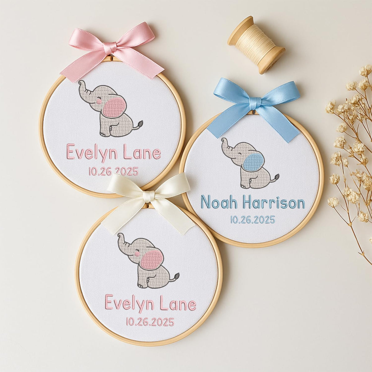 Personalized Embroidered Baby Name Hoop — 16 — image 2