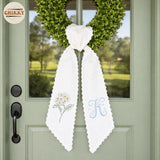 Monogram Personalized Wreath Sash — 4 - Hydrangea — image 4