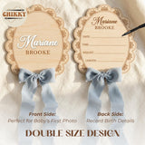 Personalized Wooden Birth Announcement Sign — 4 - scalloped lace — image 5