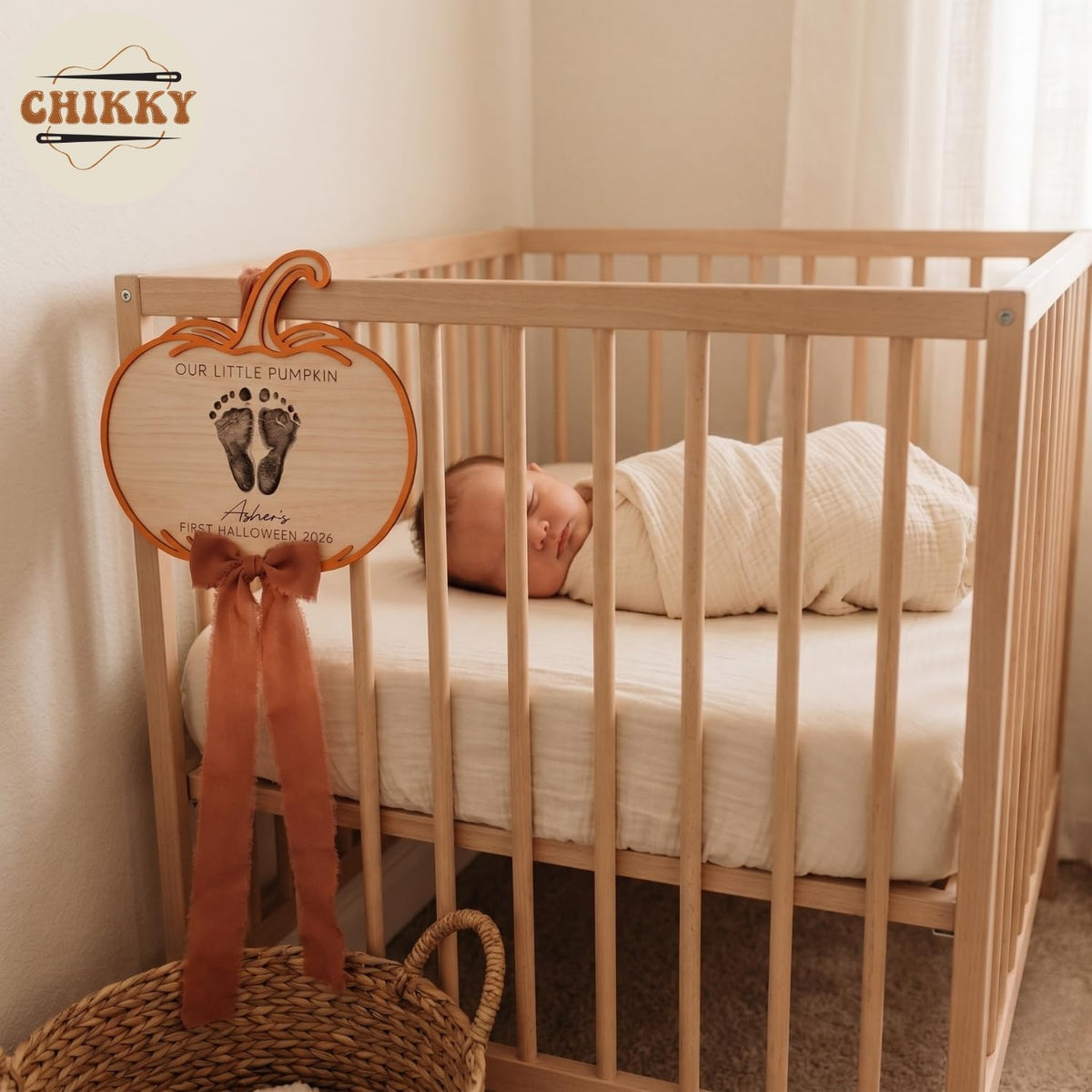 Personalized Wooden Birth Announcement Sign — image 8