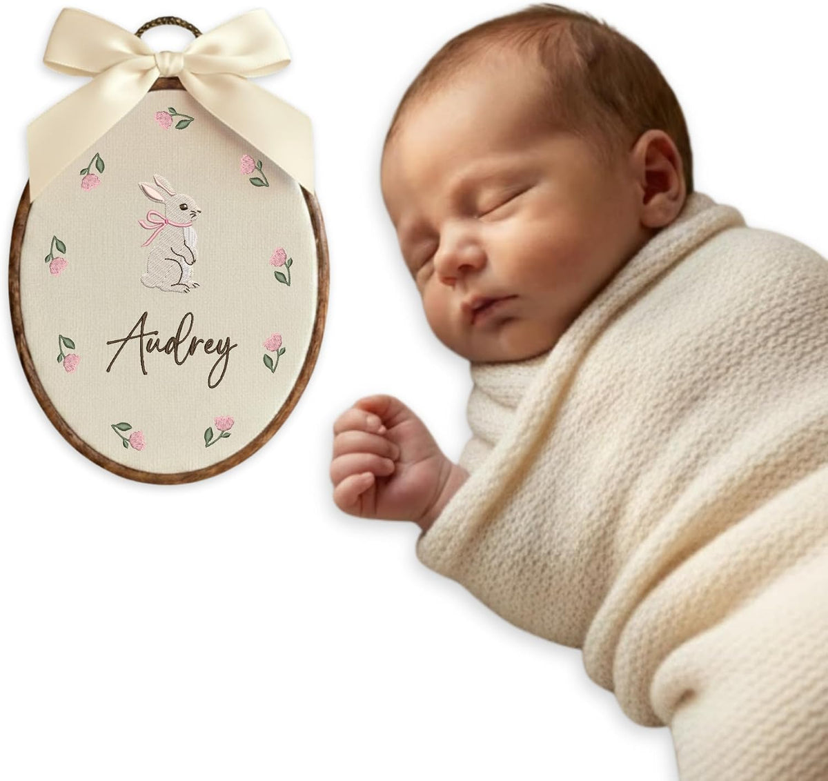 Personalized Embroidered Baby Name Hoop — 13