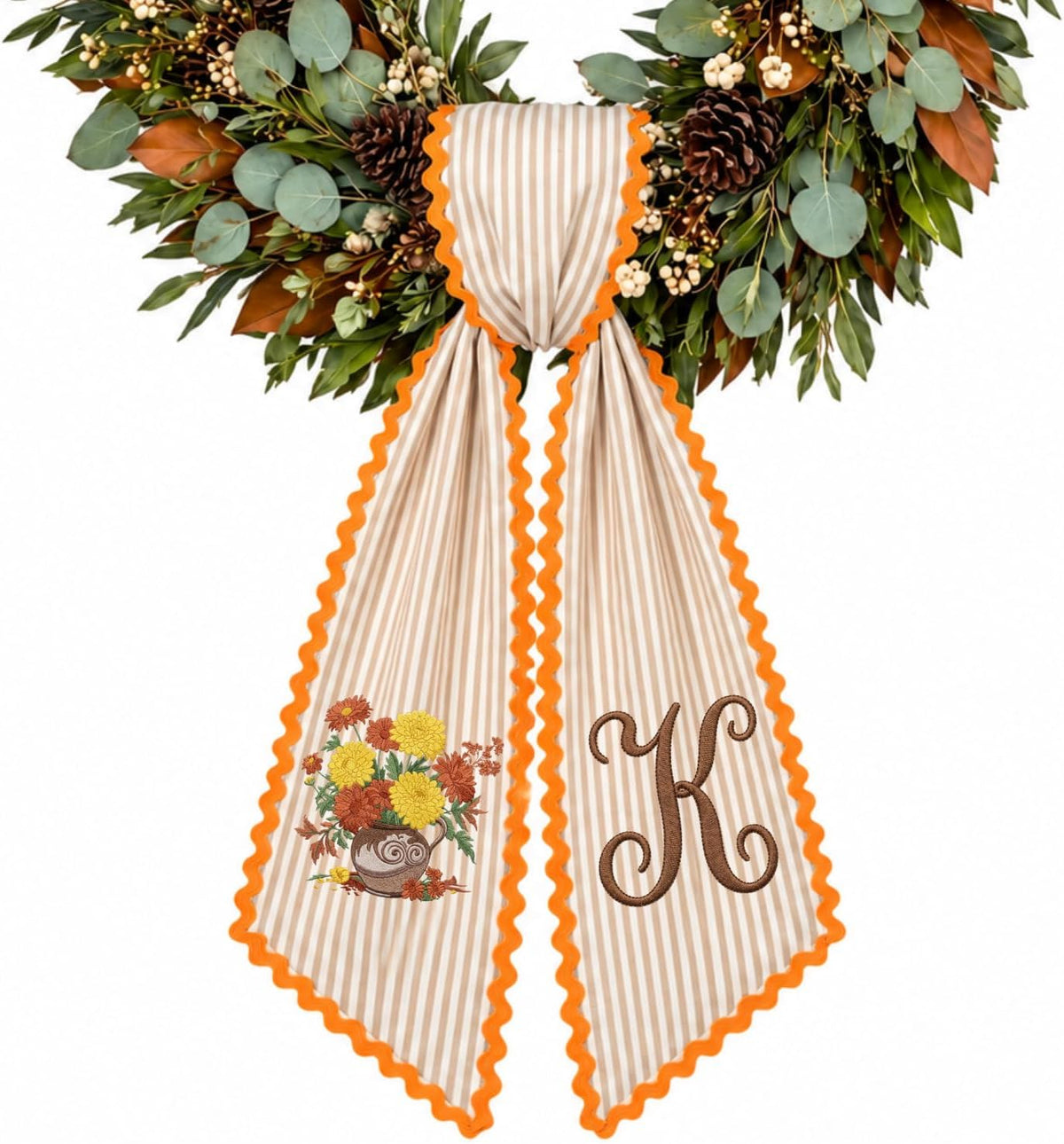 Halloween Personalized Wreath Sash