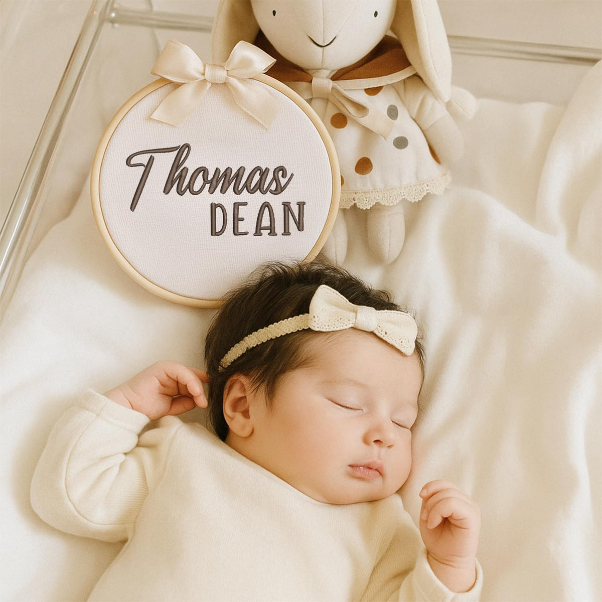 Personalized Embroidered Baby Name Hoop — 15 — image 3