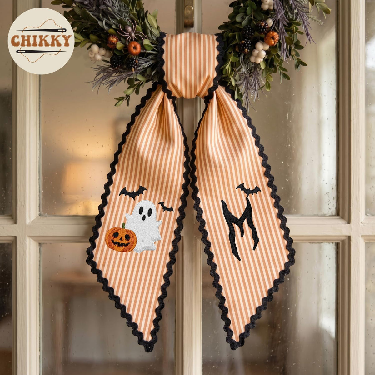 Halloween Personalized Wreath Sash — image 2