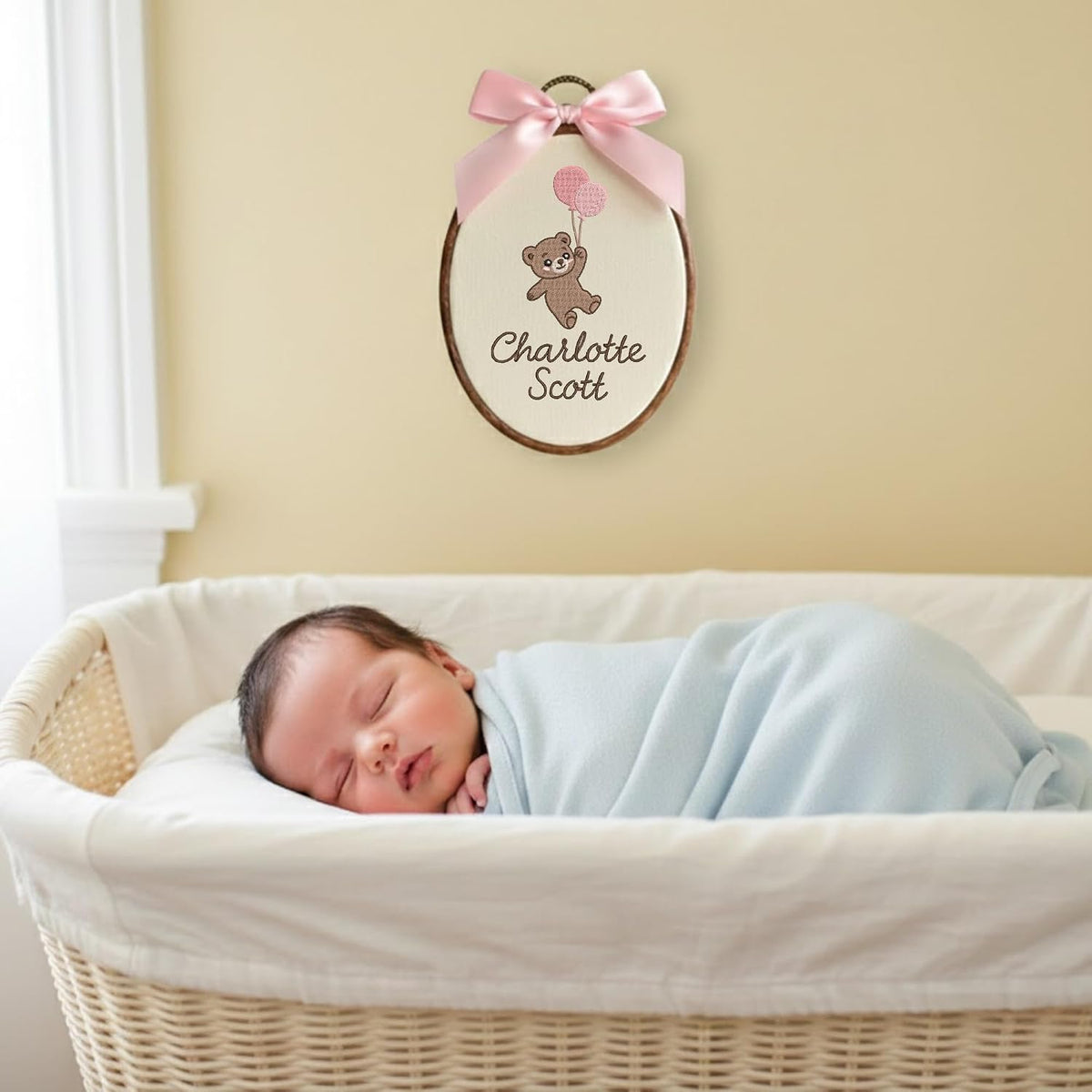 Personalized Embroidered Baby Name Hoop — 10 — image 3