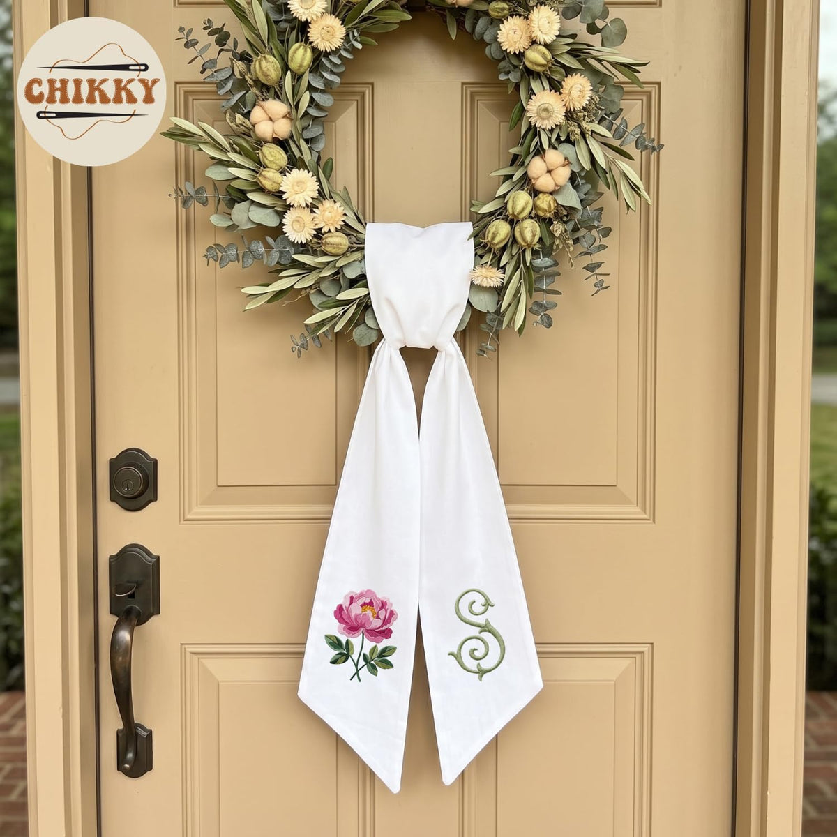 Christmas Personalized Wreath Sash — image 2