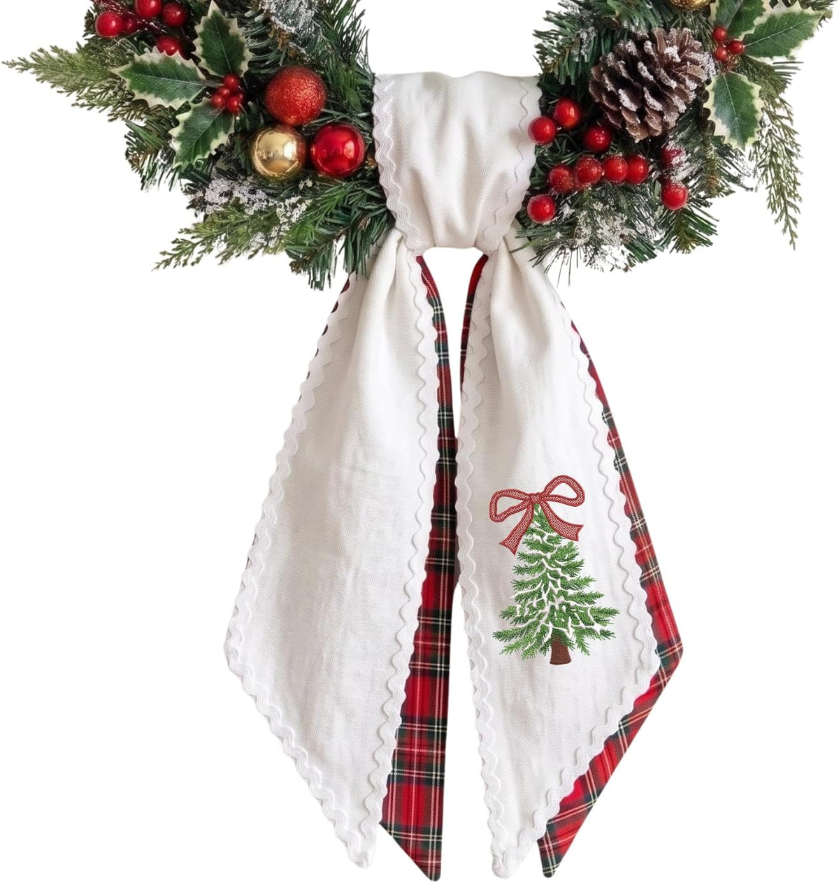 Christmas Personalized Wreath Sash