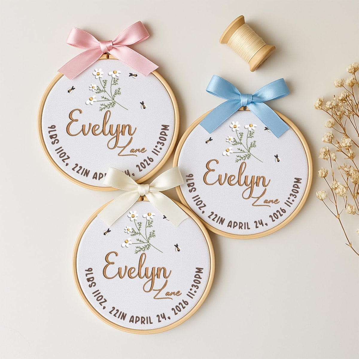 Personalized Embroidered Baby Name Hoop — 8 — image 2