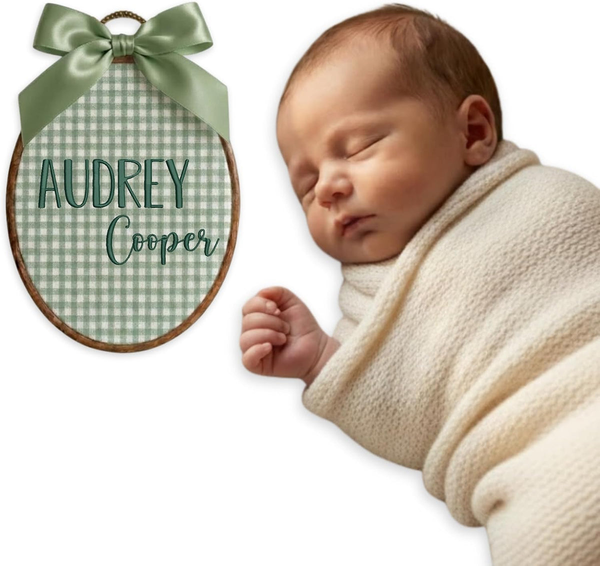 Personalized Embroidered Baby Name Hoop — 9