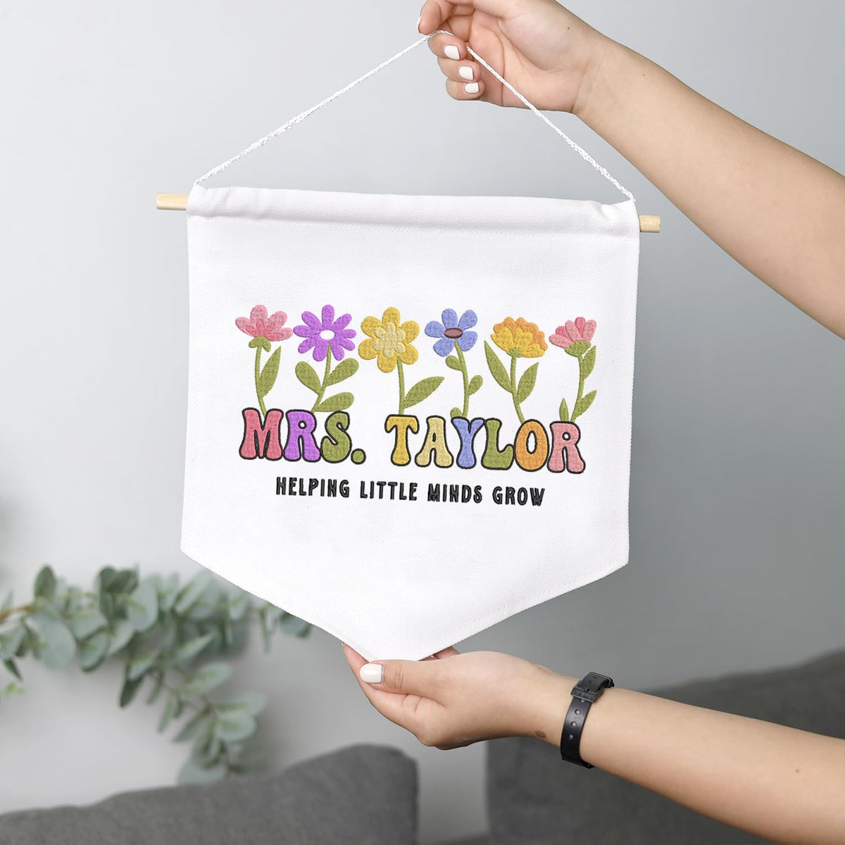 Personalized Embroidered Teacher Banner — 8 — image 9