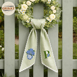 Monogram Personalized Wreath Sash — 10 - Hydrangea — image 2
