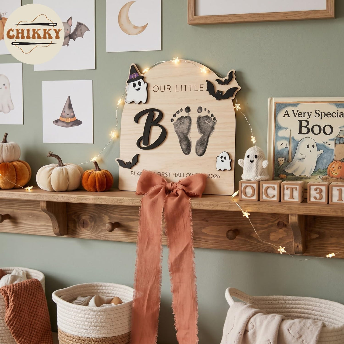 Personalized Wooden Birth Announcement Sign — image 4