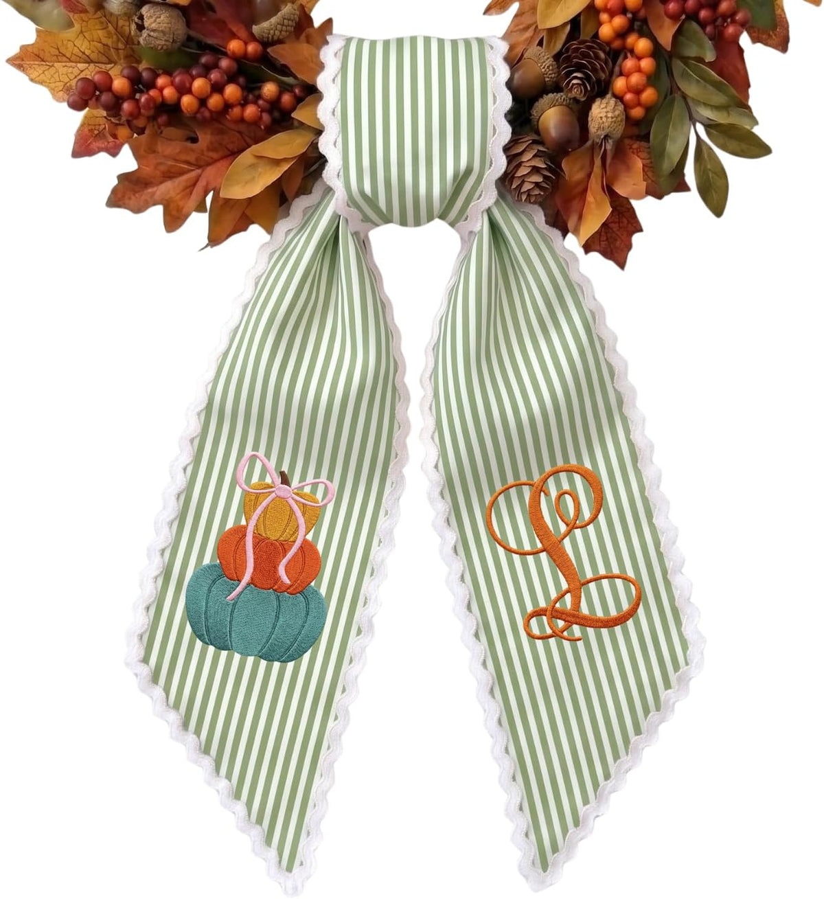Autumn Personalized Wreath Sash